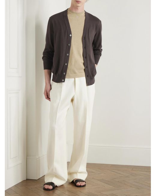 De Petrillo Cardigan aus Baumwolle in Brown für Herren