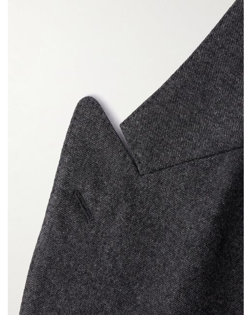 Kaptain Sunshine Black Double-Breasted Wool Suit Jacket for men