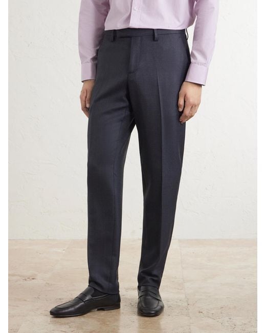 Lardini Blue Straight-Leg Wool Suit Trousers for men