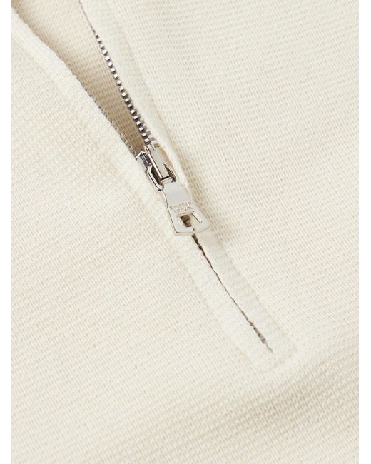 Orlebar Brown Natural Lennard Slim-fit Merino Wool Half-zip Sweater for men