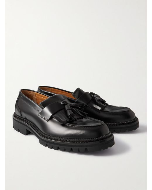 Mr P. Jaques Loafers aus Leder mit Fransen und Troddeln in Black für Herren