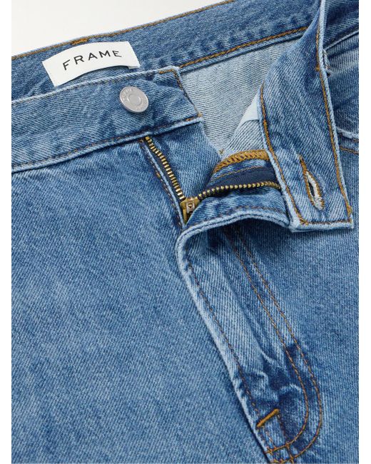 FRAME Gerade geschnittene Jeansshorts mit Fransen in Blue für Herren