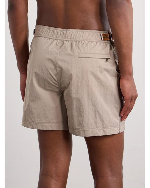 Zegna Natural Rio Straight-leg Mid-length Swim Shorts for men