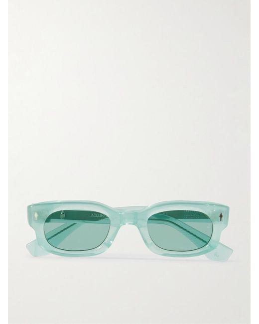 Jacques Marie Mage Green Whiskeyclone Rectangular-Frame Acetate Sunglasses for men
