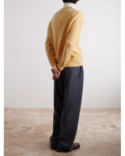 William Lockie Yellow Wool Sweater for men
