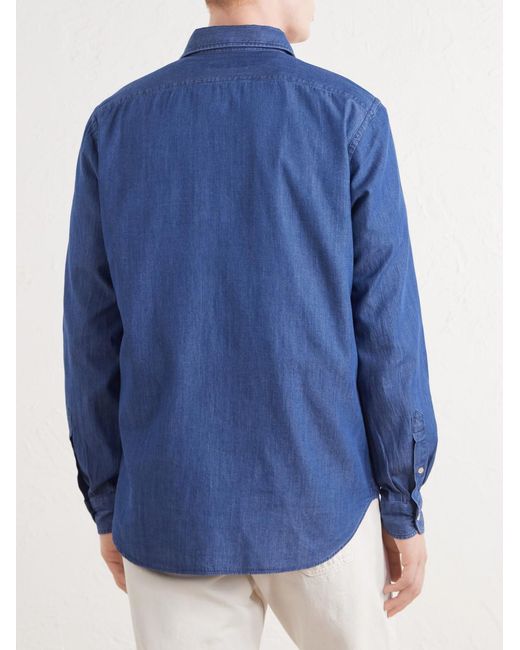 Boglioli Blue Denim Shirt for men
