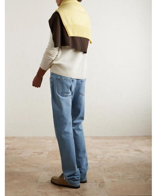 Canali Blue Straight-Leg Jeans for men