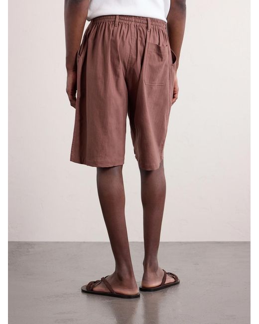 Milo Straight-Leg Cotton Drawstring Shorts di Kardo in Red da Uomo