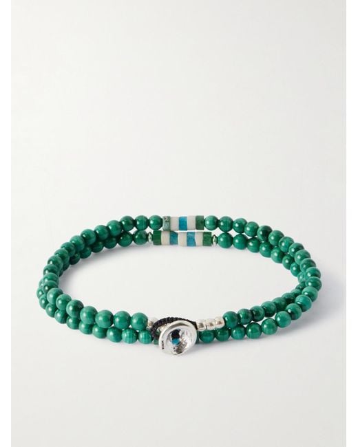 Sterling Malachite Bracelet di Mikia in Green da Uomo
