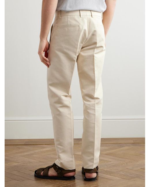 Loro Piana Natural Cedric Tapered Cotton And Linen-Blend Canvas Trousers for men