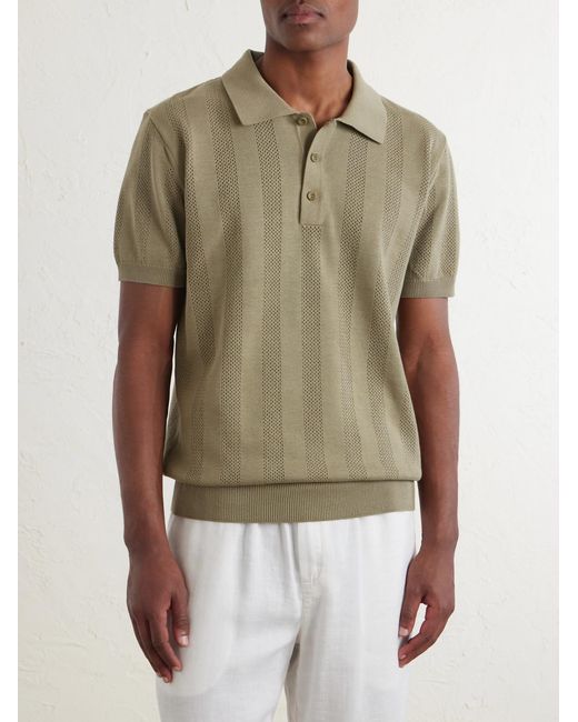Frescobol Carioca Green Vidal Cotton Polo Shirt for men