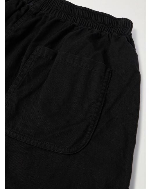 SAINT Mxxxxxx Black Straight-leg Logo-print Cotton-jersey Shorts for men
