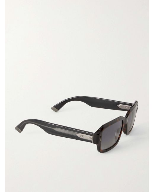 Dior Black Diortailoring S2I Squared-Frame Acetate Sunglasses for men