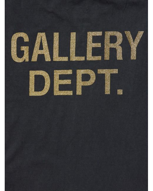 GALLERY DEPT. Black Paparazzi Crystal-embellished Glittered Printed Cotton-jersey T-shirt for men