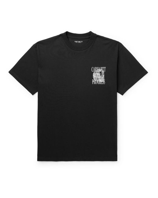 Carhartt Black Logo-print Cotton-jersey T-shirt for men