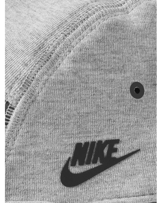 Nike Gray Fly Logo-appliquéd Cotton-blend Tech Fleece Baseball Cap for men