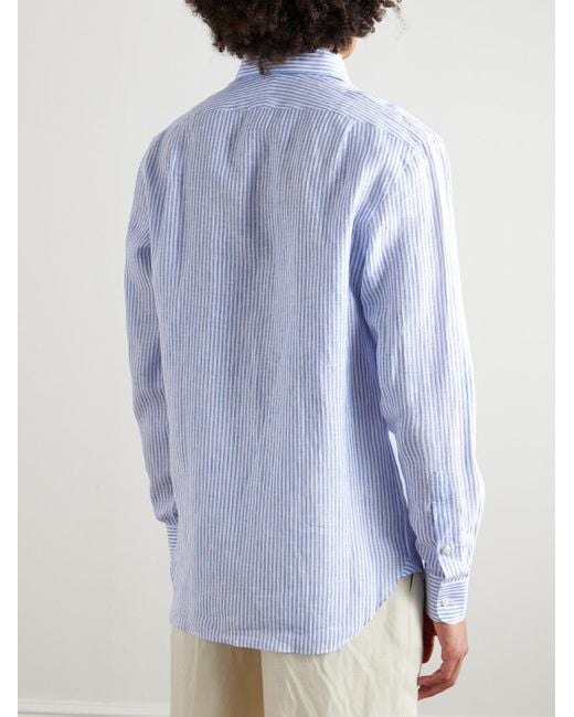 Ralph Lauren Gestreiftes Hemd aus Baumwolle in Blue für Herren