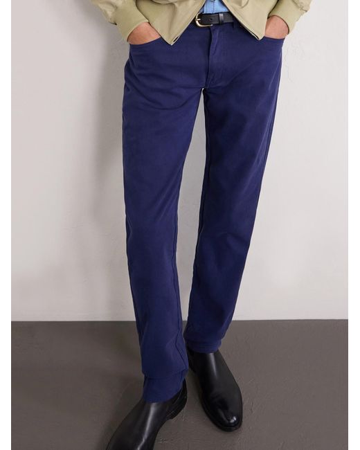 Peter Millar Blue Crown Straight-leg Cotton-canvas Trousers for men
