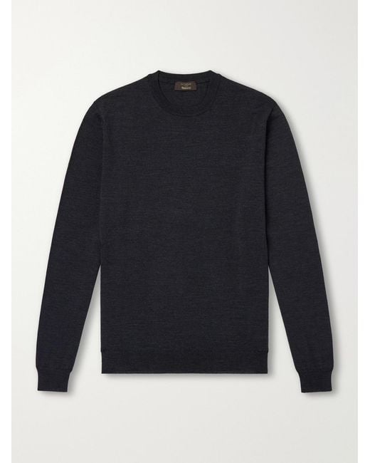 Slowear Blue Zanone Slim-Fit Flexwool Sweater for men
