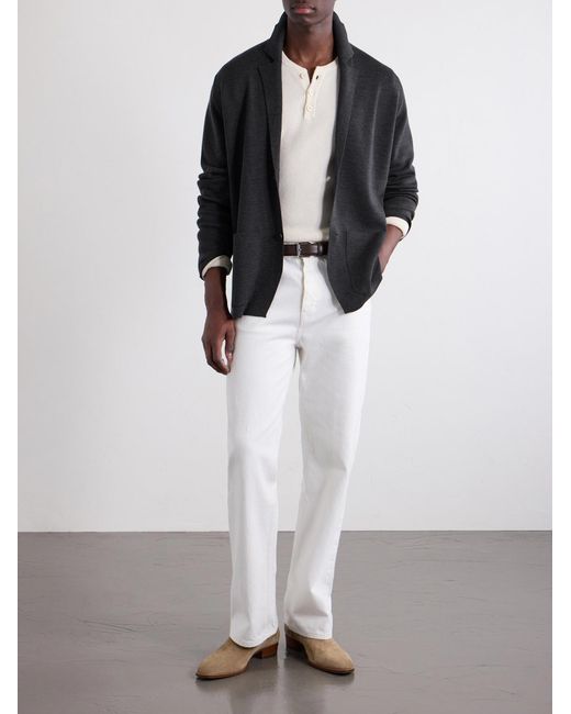 John Smedley Black Narah 2 Merino Wool Blazer for men