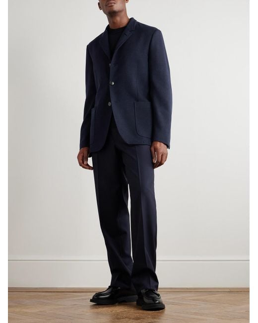 Canali Blue Wool And Cotton-Blend Jacket for men