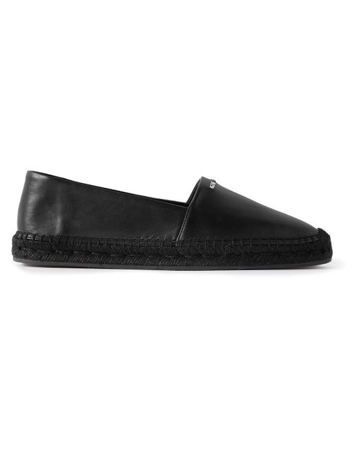 Givenchy Logo-appliquÃ©d Leather Espadrilles in Black for Men | Lyst
