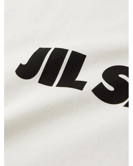 Jil Sander Natural Logo-Printed Cotton-Jersey T-Shirt for men
