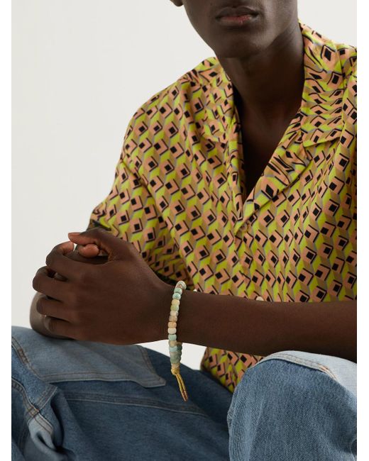 Carolina Bucci Black Forte Beads Multi-Stone Bracelet for men