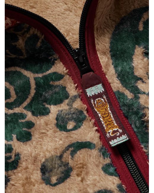 Kapital Natural Damask Printed Fleece Jacket for men