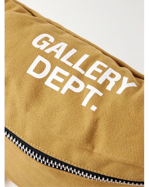 GALLERY DEPT. Metallic Logo-Print Appliquéd Cotton-Canvas Belt Bag for men