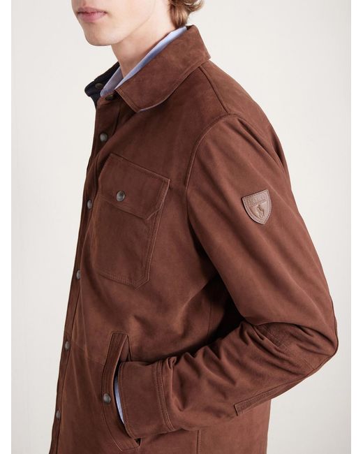Polo Ralph Lauren Brown Suede Shirt Jacket for men