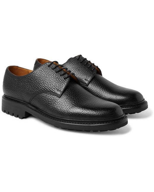 GRENSON Black Curt Derby Shoe (natural Grain) for men