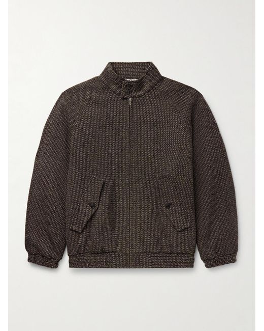 Auralee Bomberjacke aus Tweed aus einer Mischung aus Wolle in Gray für Herren