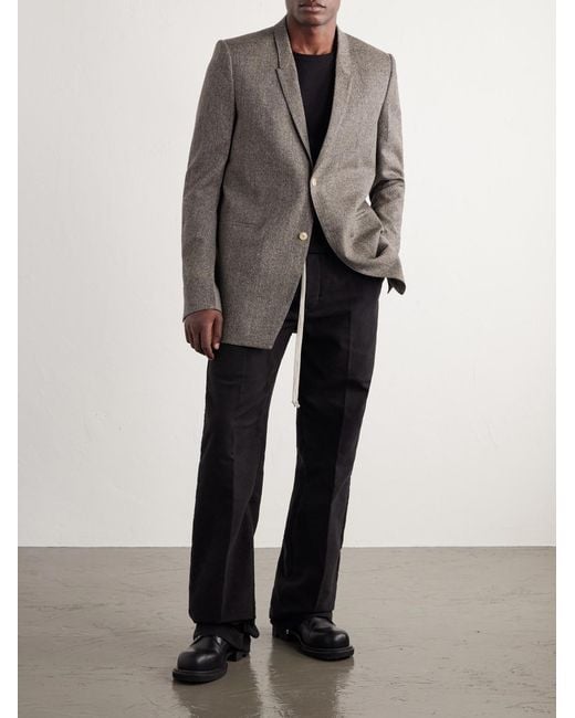 Rick Owens Gray Concordian Wool Blazer for men