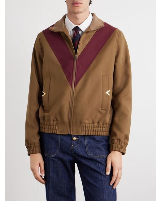 Valentino Garavani Brown Gabardine Lightweight Jacket for men