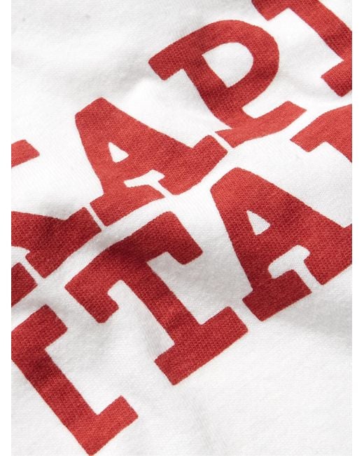 Kapital Rookie T-Shirt aus Baumwoll-Jersey mit Logoprint in White für Herren