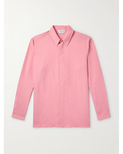 Gabriela Hearst Pink Nicolas Linen Shirt for men