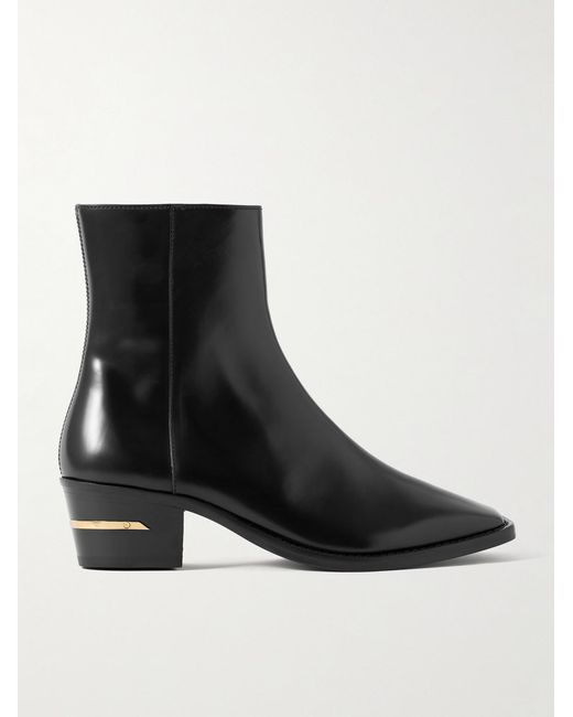 Amiri Black Glossed-Leather Chelsea Boots for men