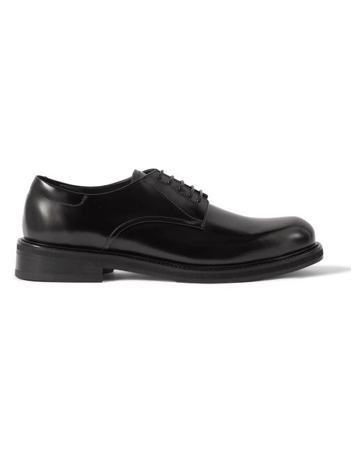 Canali Black Glossed-leather Derby Shoes for men