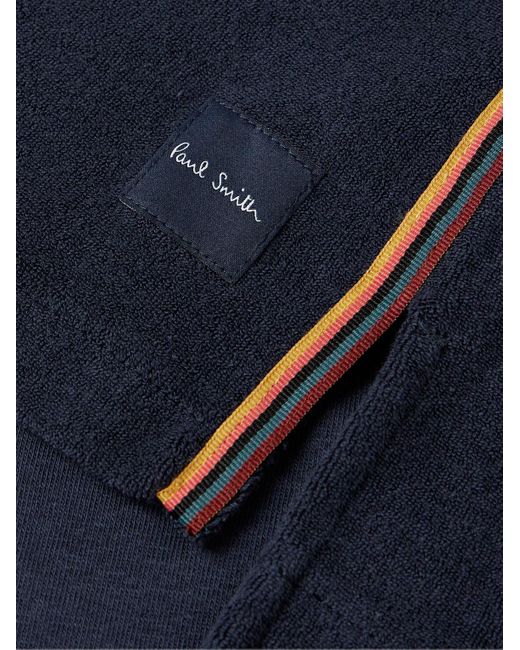 Paul Smith Polohemd aus Frottee aus einer Baumwollmischung mit Streifen und Logoapplikation in Blue für Herren