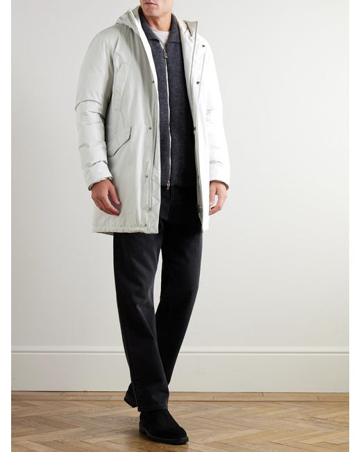 Laminar White Shell Down Parka for men