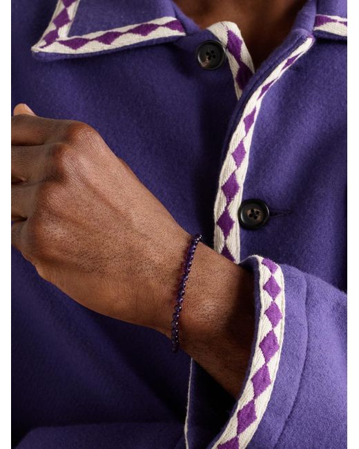 JIA JIA Black Birthstone 14-karat Gold Beaded Bracelet for men