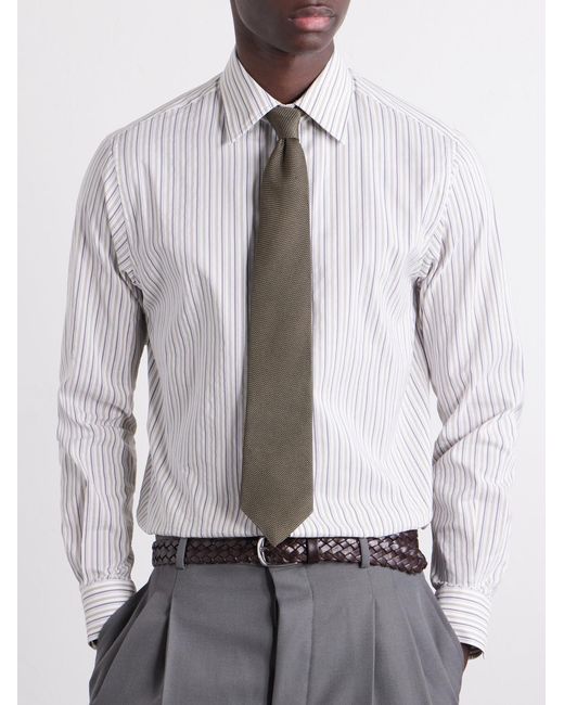 Mr P. Natural 8cm Silk Tie for men