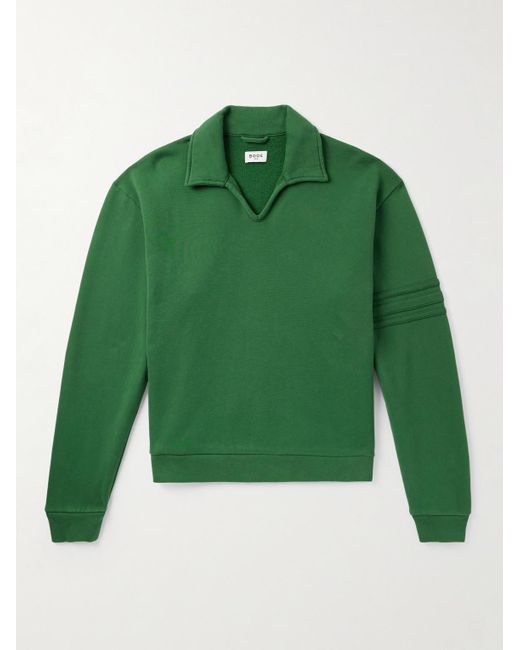 Bode Green Crew Appliquéd Cotton-jersey Sweatshirt for men