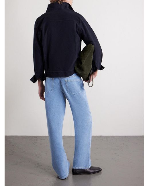 J. Mueser Blue Marfa Cotton-moleskin Jacket for men