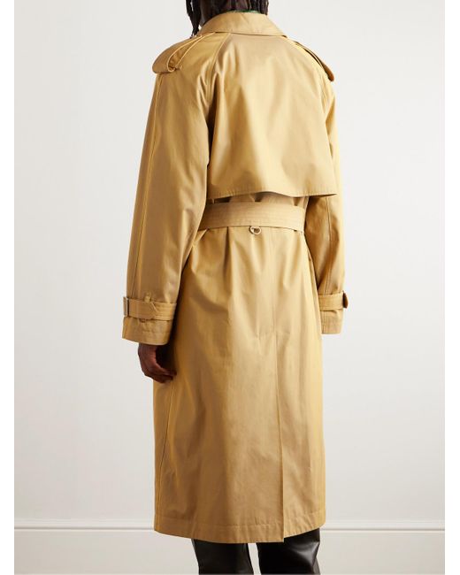 Burberry Natural Iridescent Cotton-gabardine Trench Coat for men