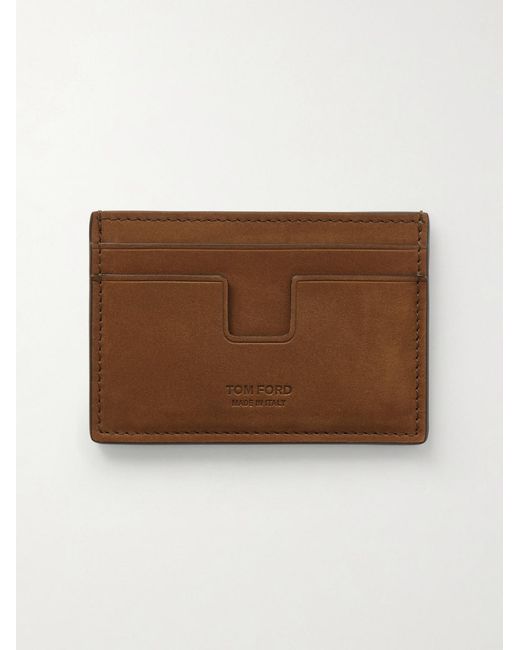 Tom Ford Brown Nubuck Cardholder for men