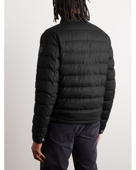 Moncler Black Acorus Quilted Nylon And Cashmere-blend Down Zip-up Jacket for men