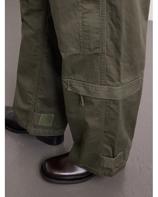 Human Made Green Cotton Wide-leg Pants Trousers for men