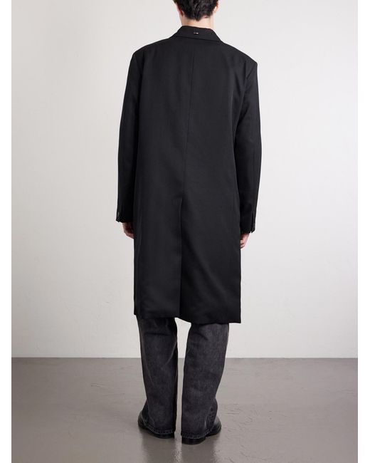 Our Legacy Black Dolphin Virgin Wool-Gabardine Coat for men
